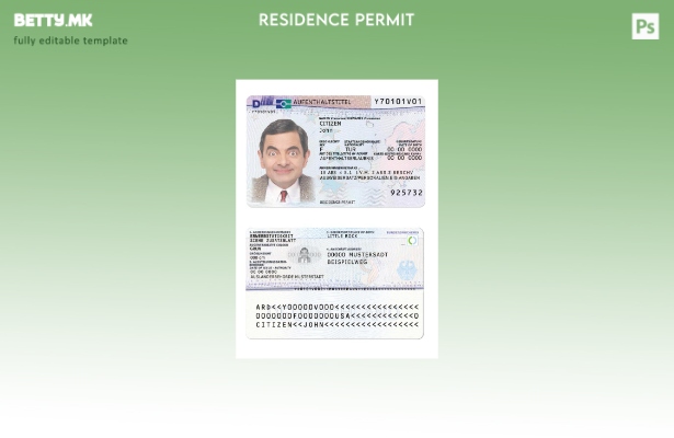 Модерен стил Германска дозвола за престој сегашен шаблон